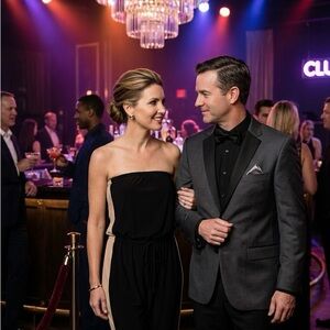 Express Black Strapless Jumpsuit